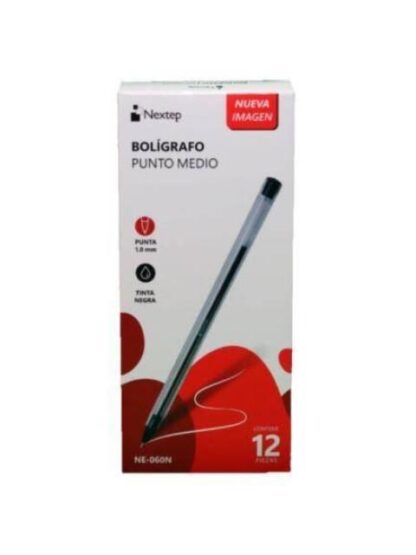 BOLIGRAFO NEXTEP NE060N 1000 0.0 COLOR AZUL 1MM C-12 BARRIL TRASPARENTE CONTENIDO POR MASTER 120 PIEZAS