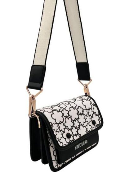 BOLSA CROSSBODY ESTAMPADO FLORES NEGRO HOLLY LAND