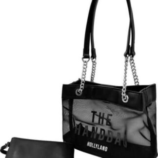 BOLSA DE PLAYA DE MALLA CON BOLSA PARA BIKINI NEGRO HOLLY LAND