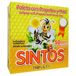 BOLSA PALETA SIN TOS C PROP.Y MIEL (EXHIBIDOR )10GR. 50 PZAS PRONACEN