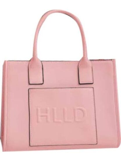 BOLSA SATCHEL CON RELIEVE ROSA HOLLY LAND