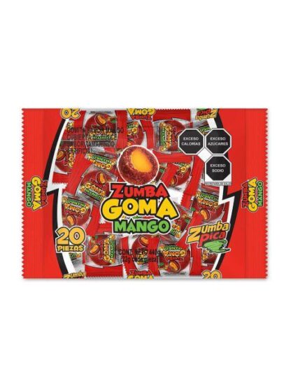 BOLSA ZUMBA GOMA MIX MANGO CON TAMARINDO 20 PIEZAS