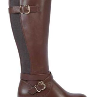 BOTA ALTA CON ELASTICO CAFE TIERRA BENDITA