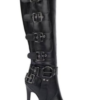 BOTA ALTA CON HEBILLAS NEGRO THALIA SODI