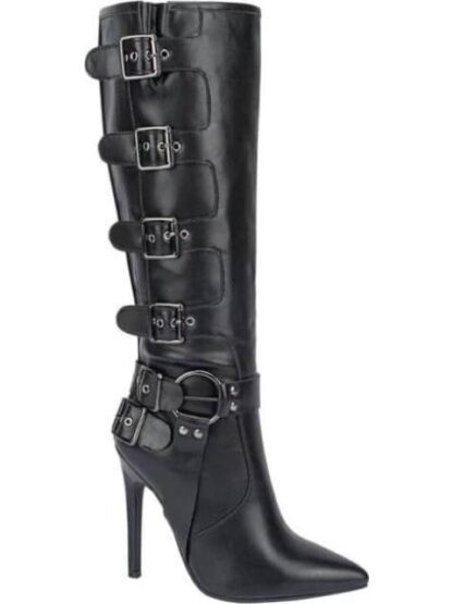 BOTA ALTA CON HEBILLAS NEGRO THALIA SODI - Image 2