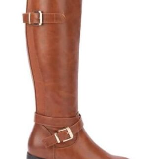 BOTA ALTA HEBILLA METALICA COGNAC TIERRA BENDITA
