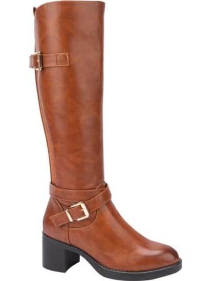 BOTA ALTA HEBILLA METALICA COGNAC TIERRA BENDITA - Image 2