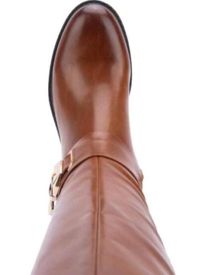 BOTA ALTA HEBILLA METALICA COGNAC TIERRA BENDITA - Image 3