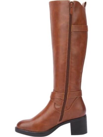 BOTA ALTA HEBILLA METALICA COGNAC TIERRA BENDITA - Image 5