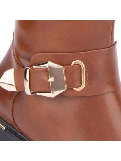 BOTA ALTA HEBILLA METALICA COGNAC TIERRA BENDITA - Image 6