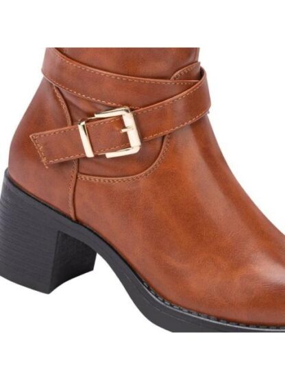 BOTA ALTA HEBILLA METALICA COGNAC TIERRA BENDITA - Image 6