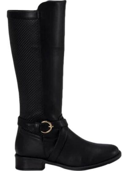 BOTA ALTA HEBILLA METALICA NEGRO TIERRA BENDITA