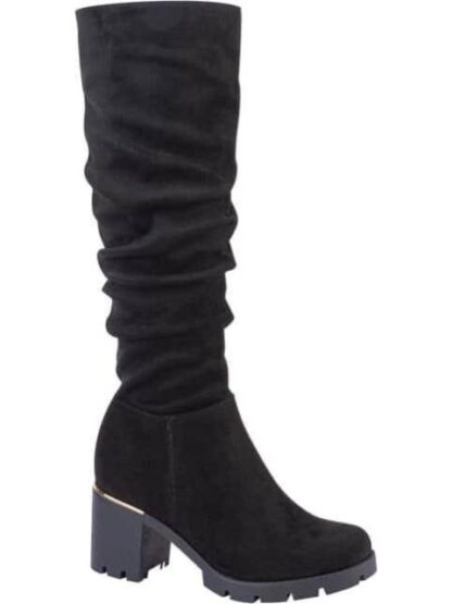 BOTA ALTA TUBO ARRUGADO SUELA TRACK NEGRO VI LINE - Image 2