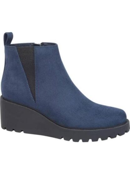 BOTA CASUAL TACON CUÑA AZUL MARINO VI LINE - Image 2