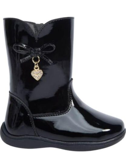 BOTA CHAROL CON MOÑO NEGRO VIVIS SHOES KIDS