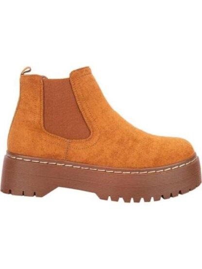 BOTA CHELSEA CON PLATAFORMA CAMEL GOODYEAR