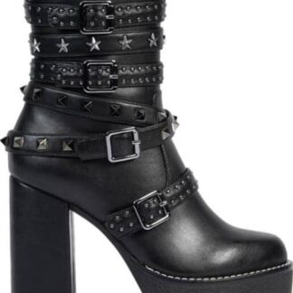 BOTA CON ESTOPEROLES PLATAFORMA TRACK NEGRO BELINDA PEREGRIN