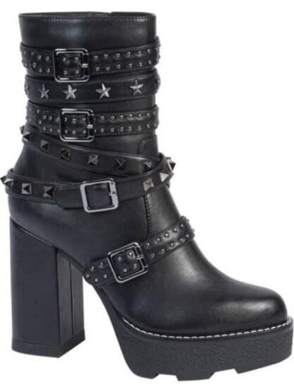BOTA CON ESTOPEROLES PLATAFORMA TRACK NEGRO BELINDA PEREGRIN - Image 2