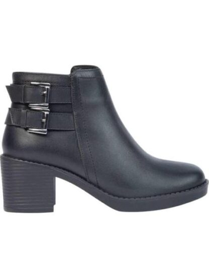 BOTA DE PIEL VACUNO CON HEBILLAS NEGRO VIVIS SHOES