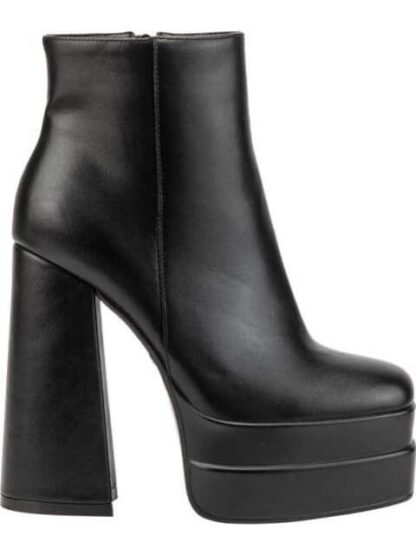 BOTA DOBLE PLATAFORMA TACON ALTO NEGRO ABUSIVA