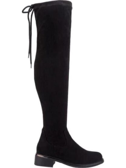 BOTA EXTRA LARGA ANTE STRETCH TACON PLACA NEGRO TIERRA BENDITA