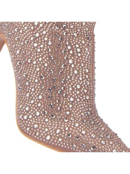 BOTA EXTRA LARGA CON PEDRERIA TAUPE THALIA SODI - Image 6