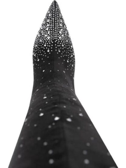 BOTA EXTRA LARGA STRETCH CON PEDRERIA NEGRO BELINDA PEREGRIN - Image 3