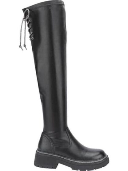 BOTA EXTRA LARGA STRETCH NEGRO TIERRA BENDITA