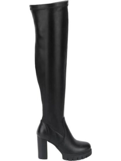 BOTA EXTRA LARGA TACON ALTO NEGRO SAO PAULO