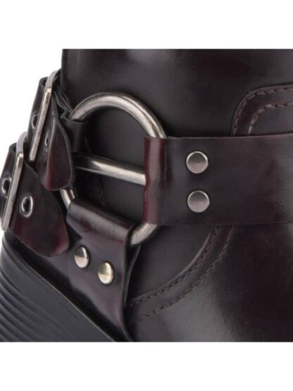 BOTA HEBILLAS TACON BAJO VINO GOODYEAR - Image 5