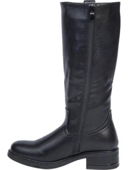BOTA LARGA TACON BAJO NEGRO VIVIS SHOES KIDS - Image 5
