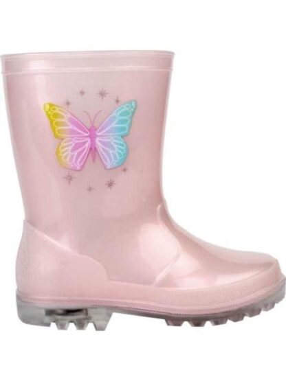 BOTA LLUVIA CON LUCES ROSA VIVIS SHOES KIDS