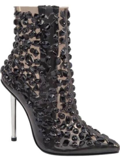 BOTA MICA CON PEDRERIA VERDE CAMUFLAJE THALIA SODI - Image 2