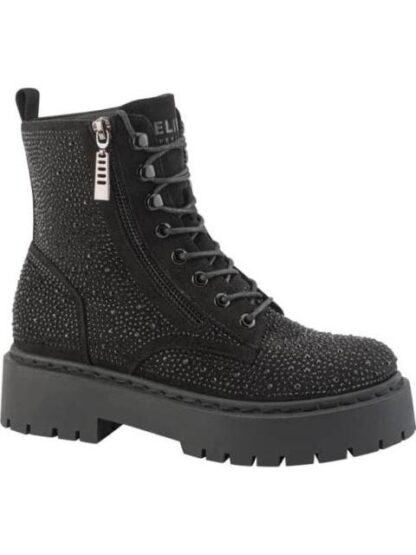 BOTA MILITAR CON PEDRERIA SUELA TRACK NEGRO BELINDA PEREGRIN - Image 2