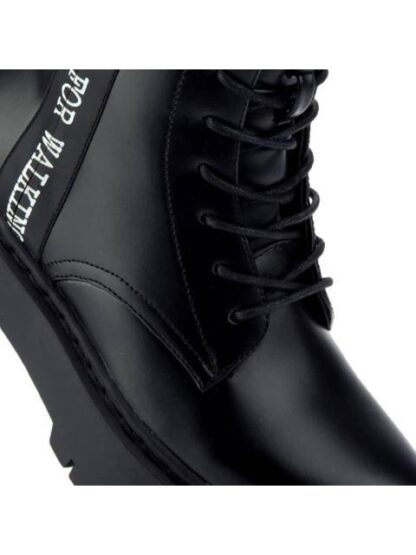 BOTA MILITAR FRASE LATERAL NEGRO BELINDA PEREGRIN - Image 6