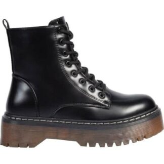 BOTA MILITAR PU CON PLATAFORMA NEGRO GOODYEAR