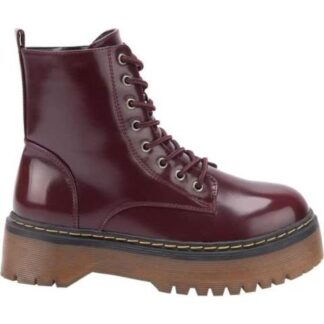 BOTA MILITAR PU CON PLATAFORMA VINO GOODYEAR