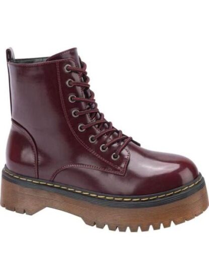 BOTA MILITAR PU CON PLATAFORMA VINO GOODYEAR - Image 2