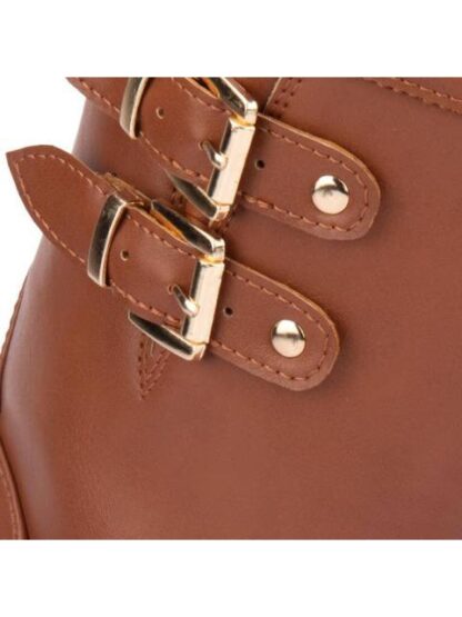 BOTA TACON BAJO HEBILLAS COGNAC GOODYEAR - Image 5