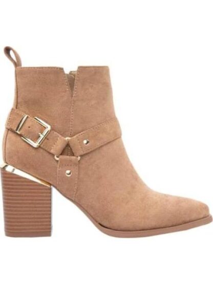BOTA TACON CUADRADO CAMEL TIERRA BENDITA