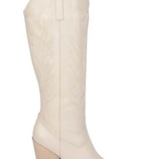 BOTA TEXANA BORDADA BEIGE TIERRA BENDITA DELUXE