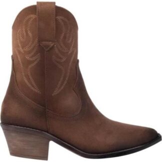 BOTA TEXANA BORDADA CAFE TIERRA BENDITA