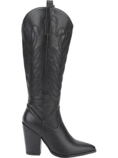 BOTA TEXANA BORDADA NEGRO TIERRA BENDITA DELUXE