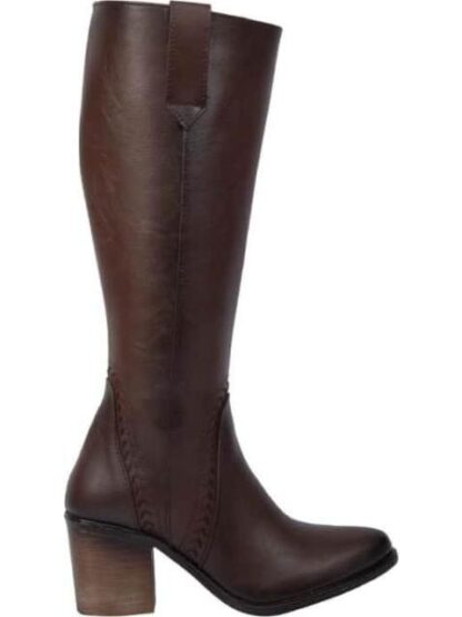 BOTA TEXANA DETALLE TEJIDO MOKA TIERRA BENDITA