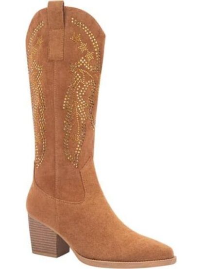 BOTA VAQUERA CON PEDRERIA CAMEL TIERRA BENDITA - Image 2