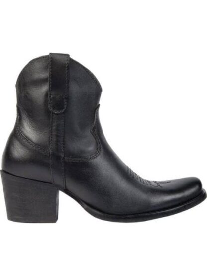 BOTA VAQUERA DE PIEL NEGRO TIERRA BENDITA
