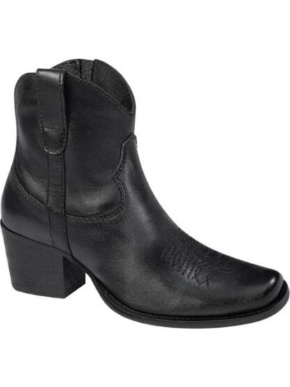 BOTA VAQUERA DE PIEL NEGRO TIERRA BENDITA - Image 2