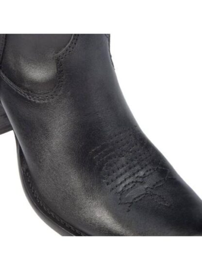 BOTA VAQUERA DE PIEL NEGRO TIERRA BENDITA - Image 6