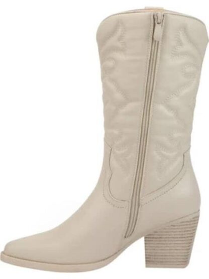 BOTA VAQUERA TUBO BORDADO BEIGE/HUESO TIERRA BENDITA - Image 5