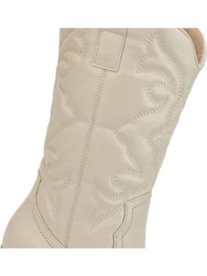 BOTA VAQUERA TUBO BORDADO BEIGE/HUESO TIERRA BENDITA - Image 6